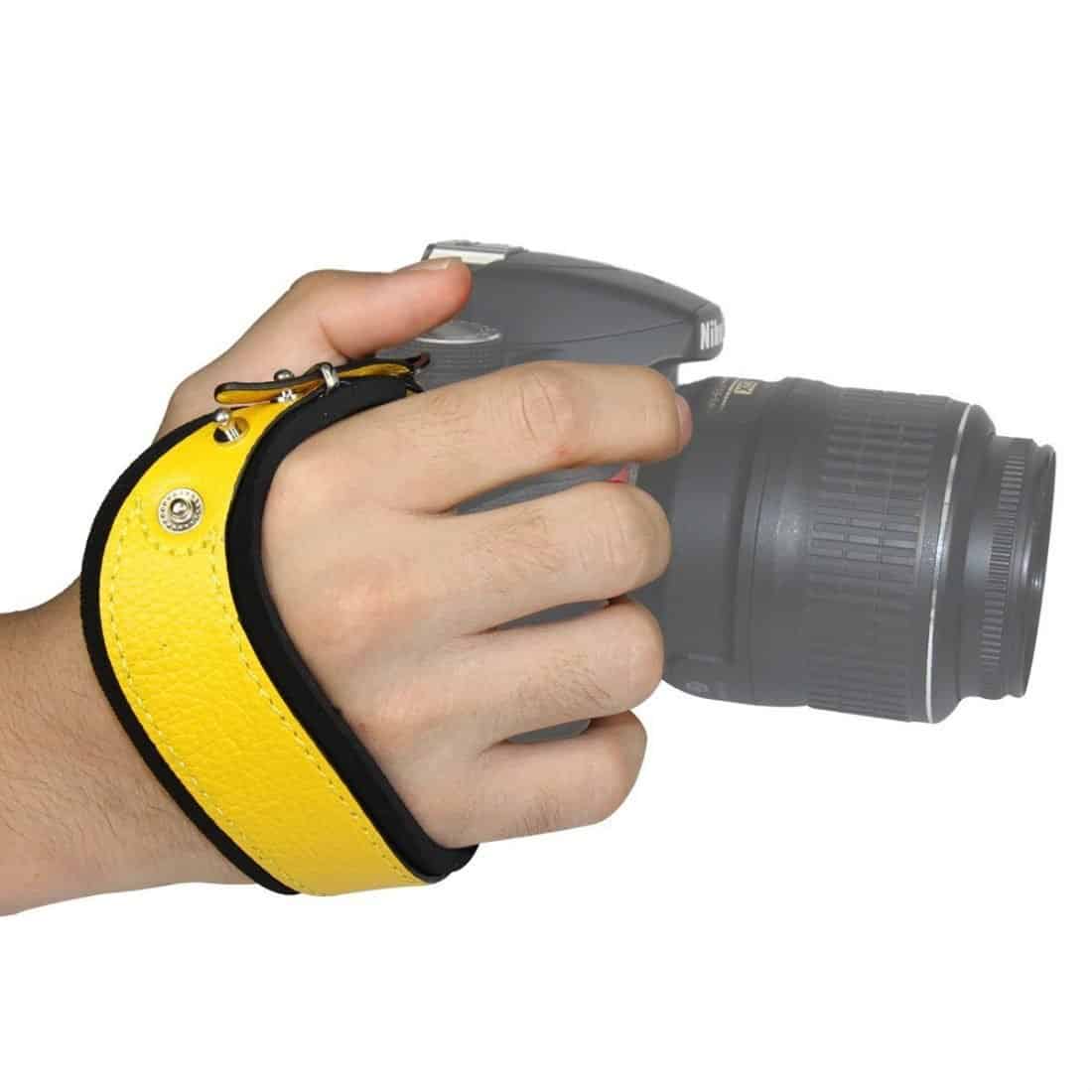 LYNCA Camera Hand Strap(Black-Red-Yellow)