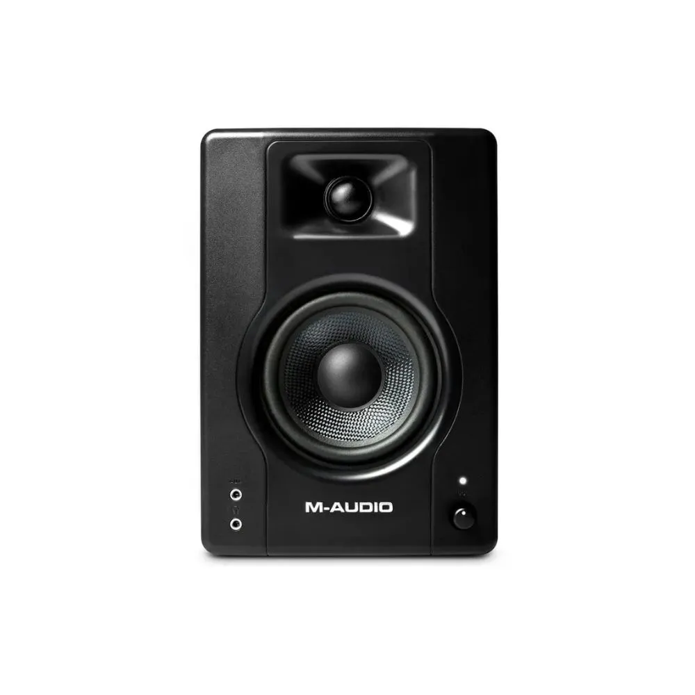M-Audio BX4 4.5 Black Kevlar 120-Watt Multimedia Reference Monitors – Music Production – Live Streaming – Podcasting (pair)