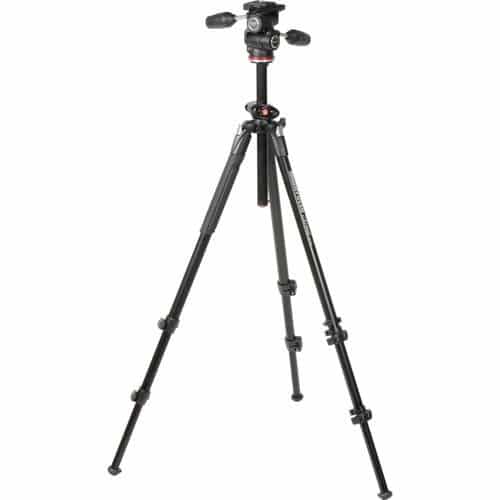 Manfrotto MK290DUA3-3 290 Dual Aluminum Tripod with 3-Way Pan/Tilt Head