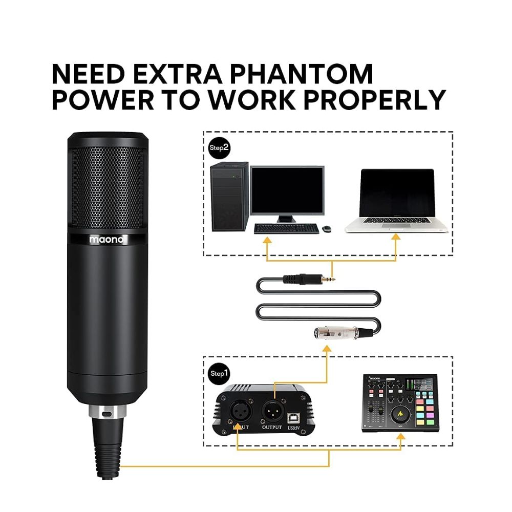 MAONO AU-PM320 Professional XLR Condenser Microphone Kit