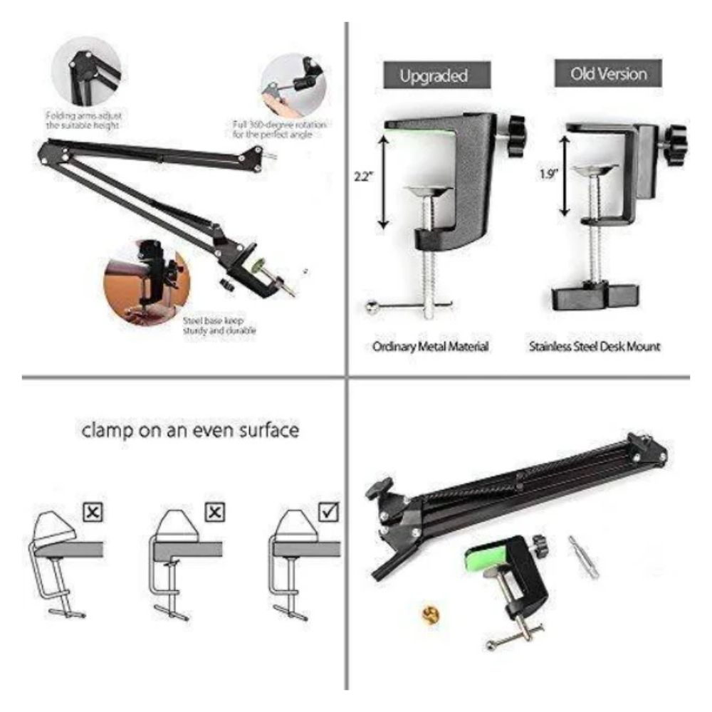MAONO BA20 Microphone Suspension Boom Scissor Arm Stand