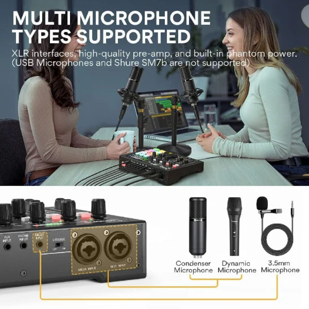 Maonocaster AM100 Production Studio Podcast Mixer