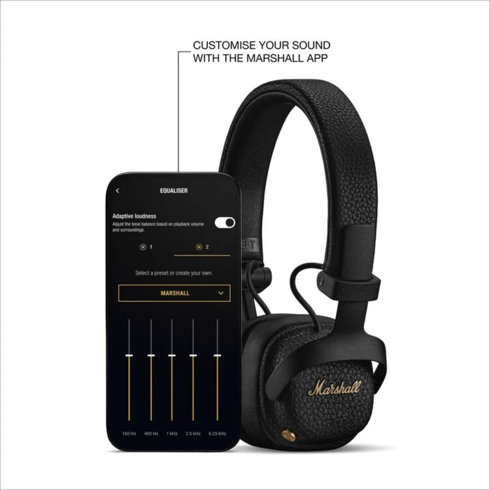 Marshall Milton ANC Wireless Noise Canceling On-Ear Headphones