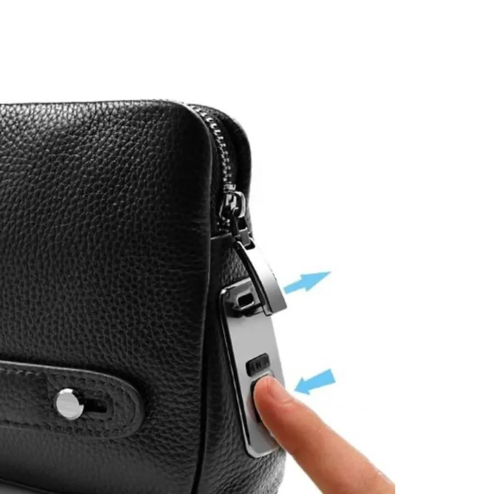Men’s Fingerprint Bags for Men Leather Hand Bag