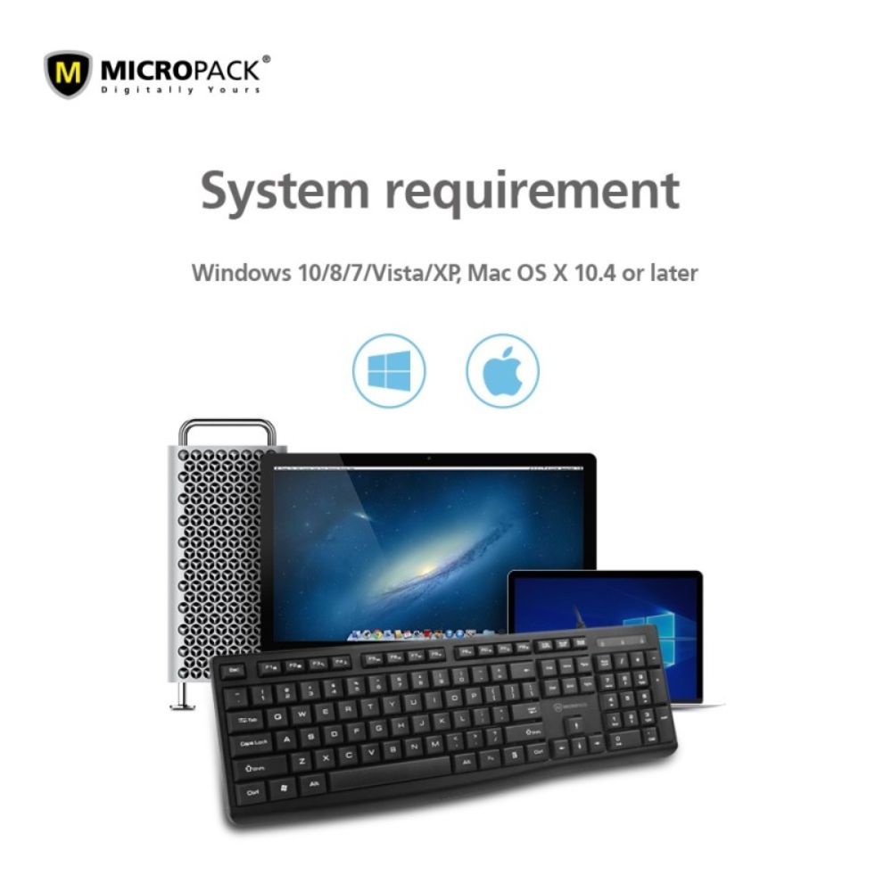 Micropack K206 Wired Keyboard Silent