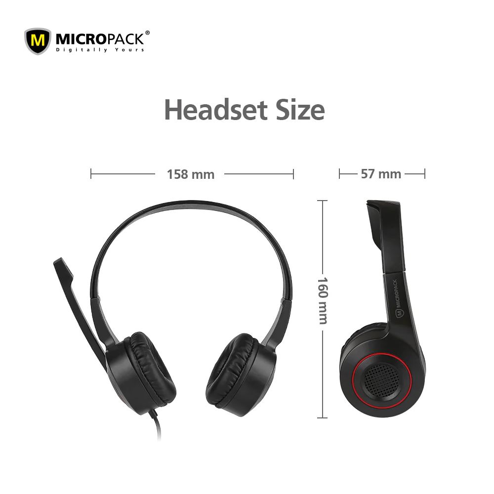 Micropack Wired Headset Stereo Sound MHP-02