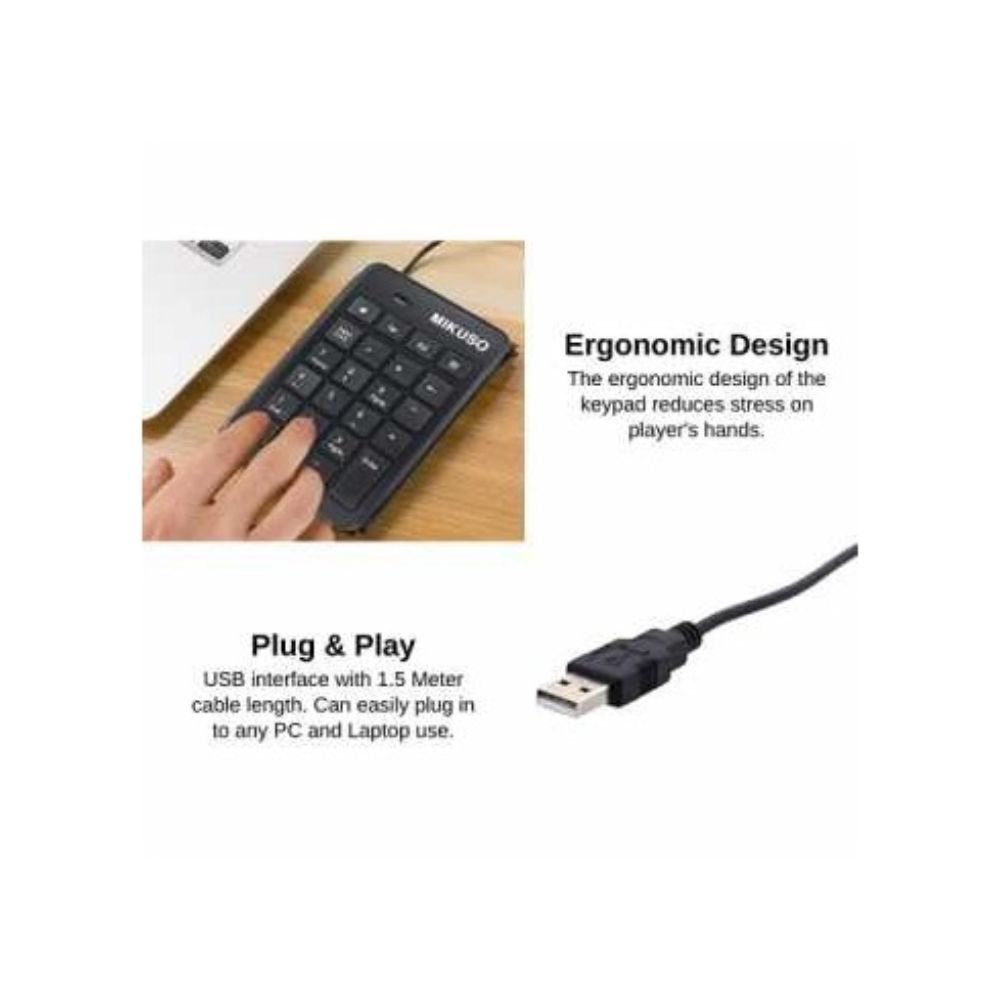 Mikuso KB-047U USB Mini Numeric Keypad Wired