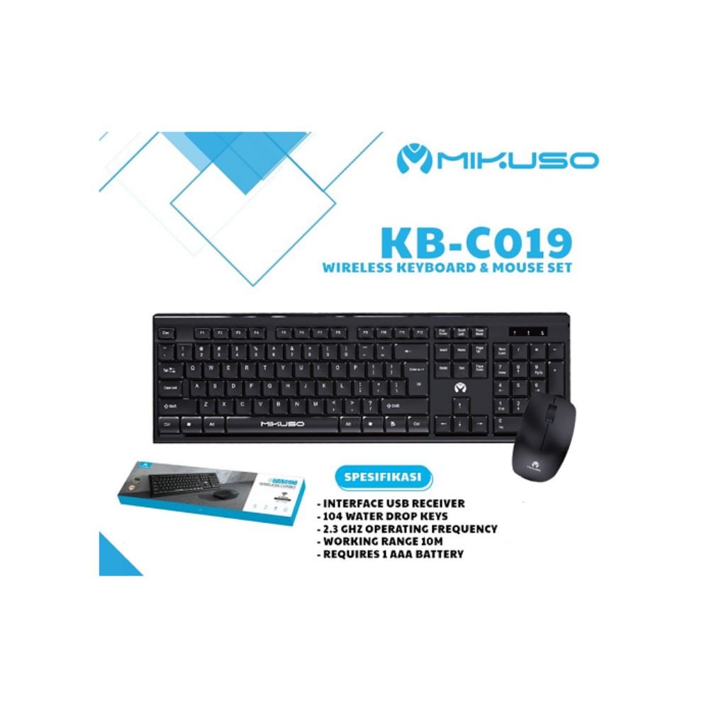Mikuso KB-C019 Wireless Combo Keyboard & Mouse