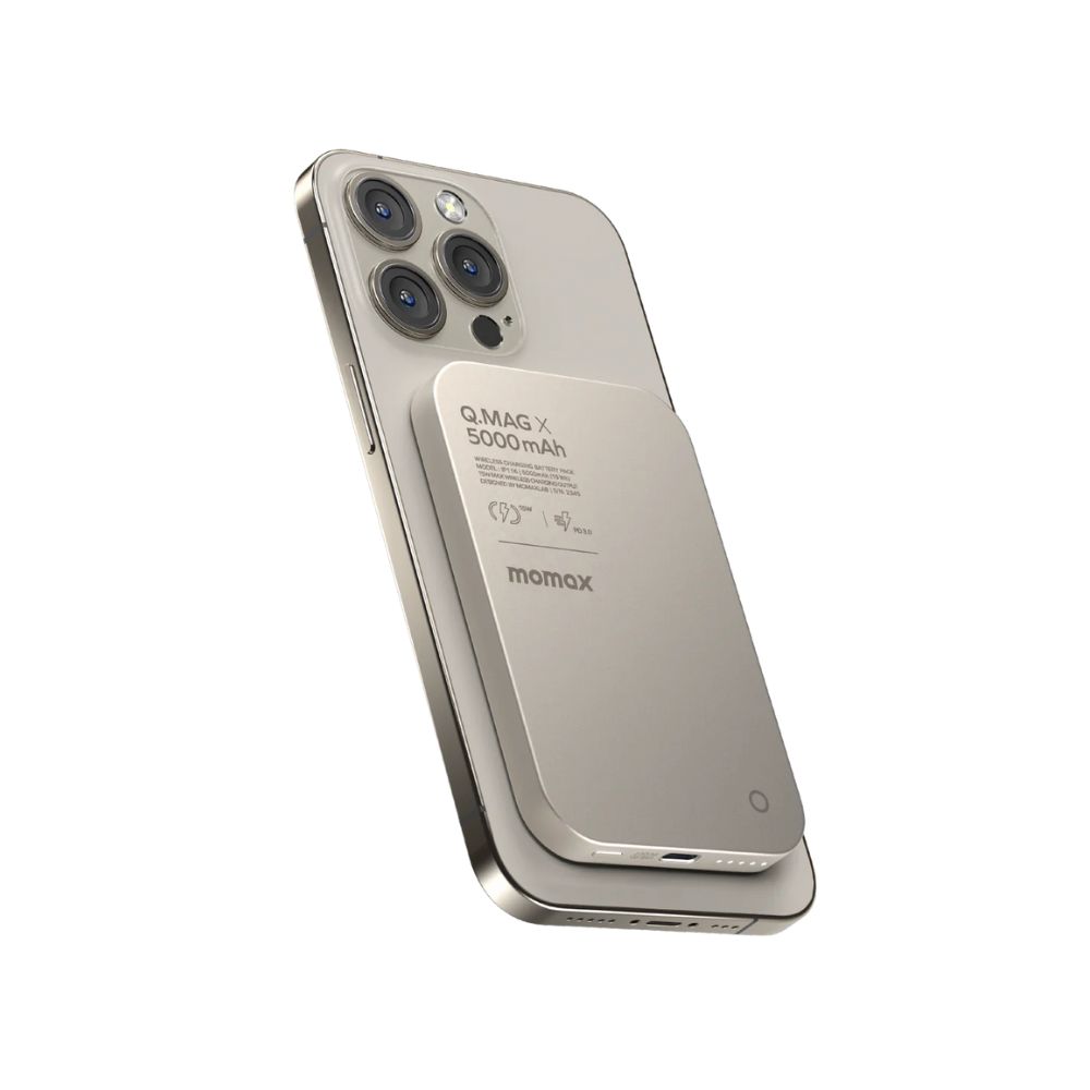 Momax Q.Mag X Magnetic Wireless Power Bank 5000mAh – Titanium