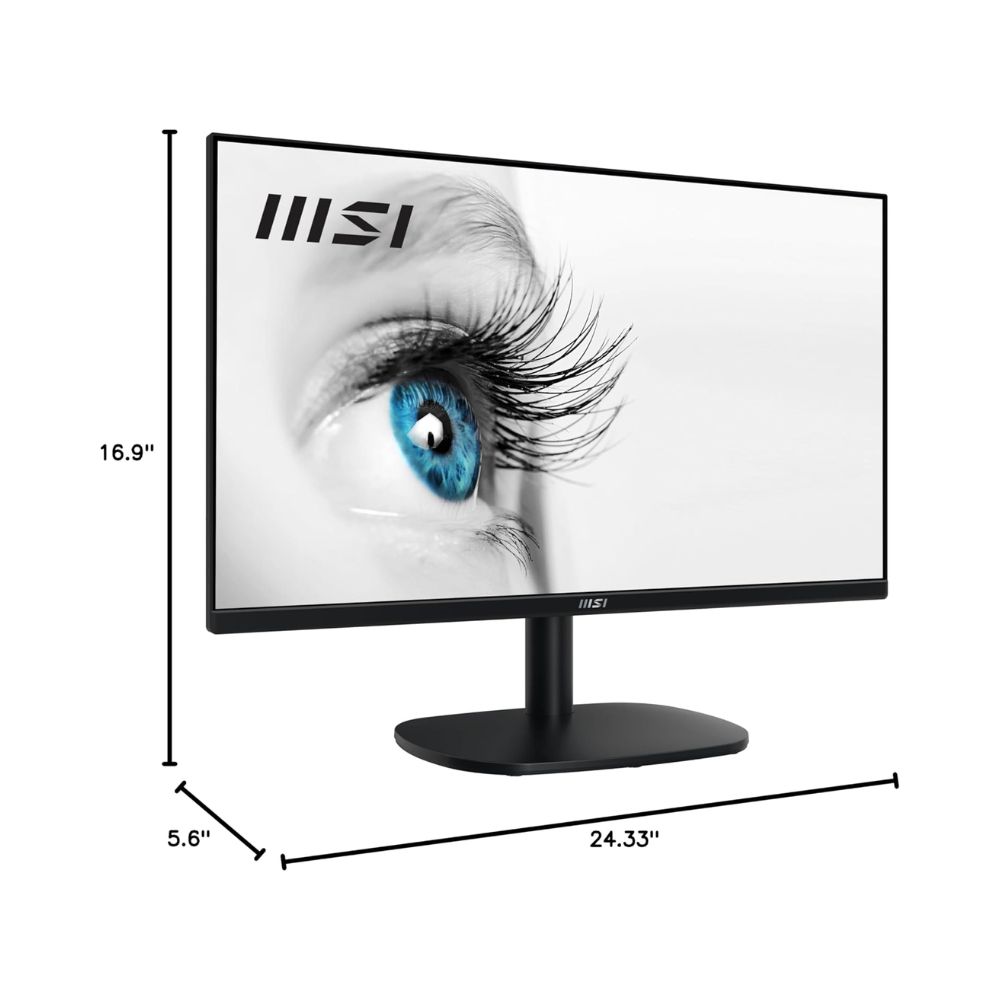 MSI PRO MP245V – 24″ 1920×1080 100Hz – 1Ms VA, 4000 – 1 CR HDMI / VGA