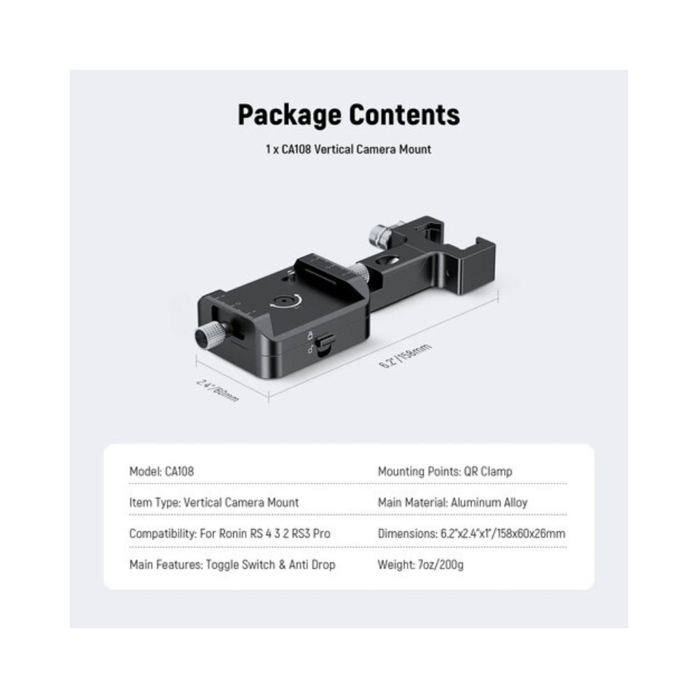 NEEWER CA108 Vertical Camera Mount