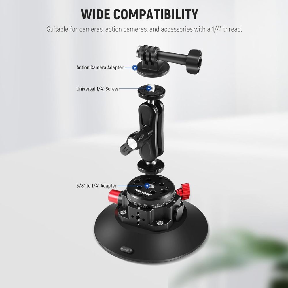 NEEWER Camera Suction Cup Mount