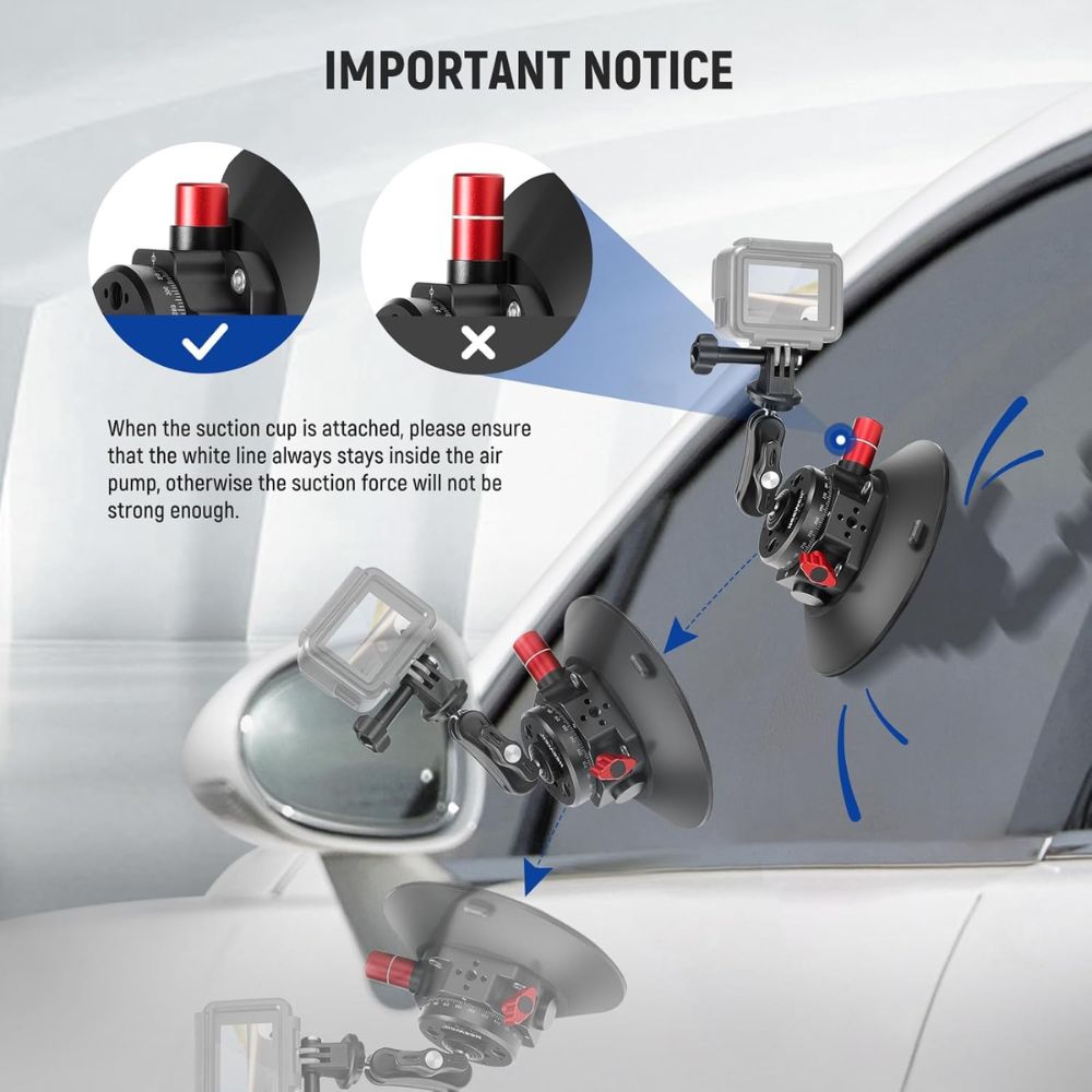 NEEWER Camera Suction Cup Mount