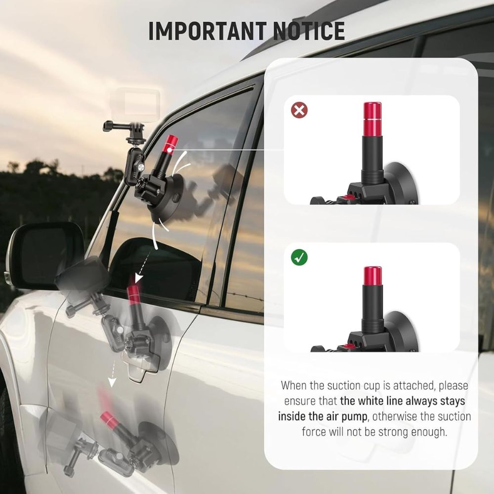 NEEWER Triple Suction Cup Car Mount Kit CA065