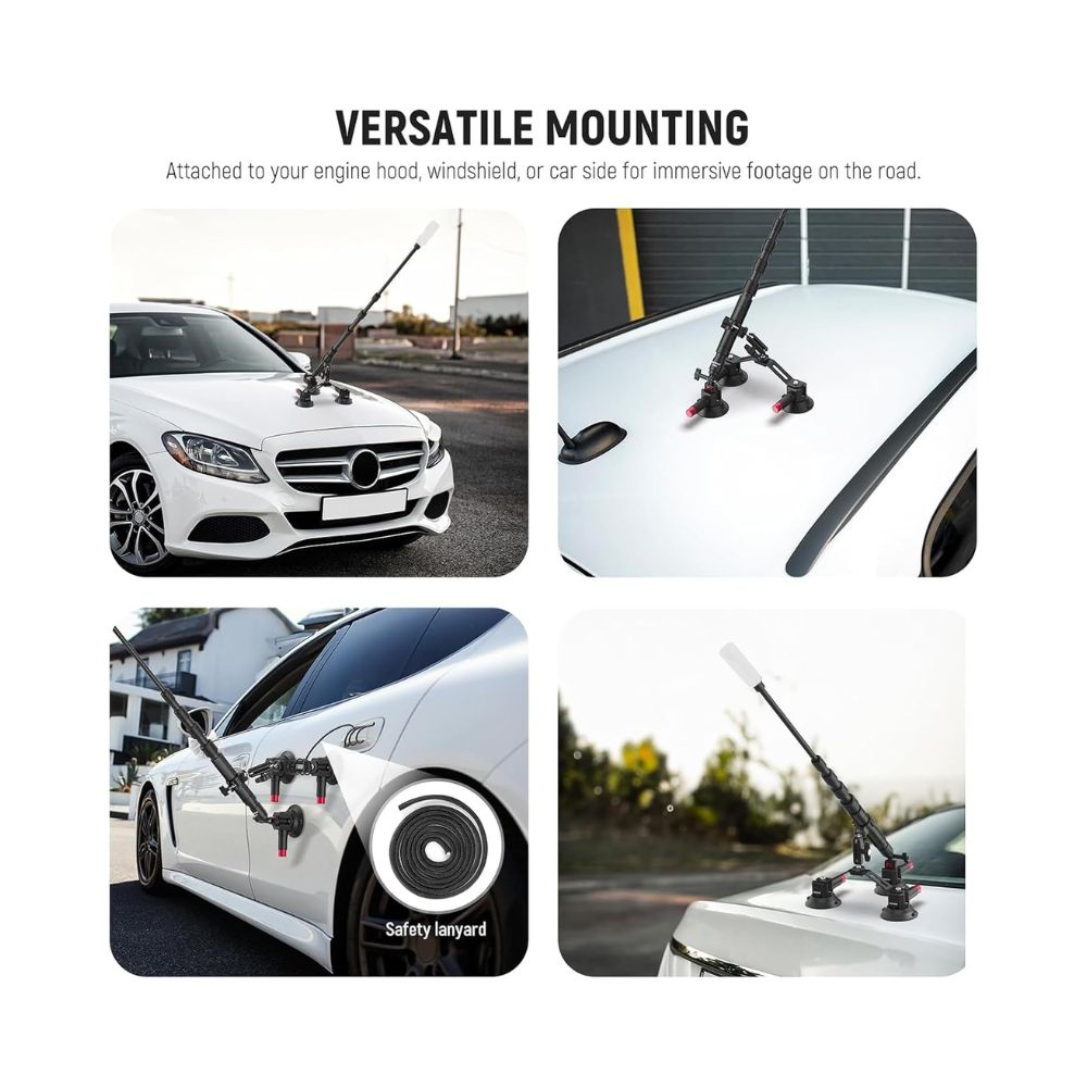 NEEWER Triple Suction Cup Car Mount Kit CA065