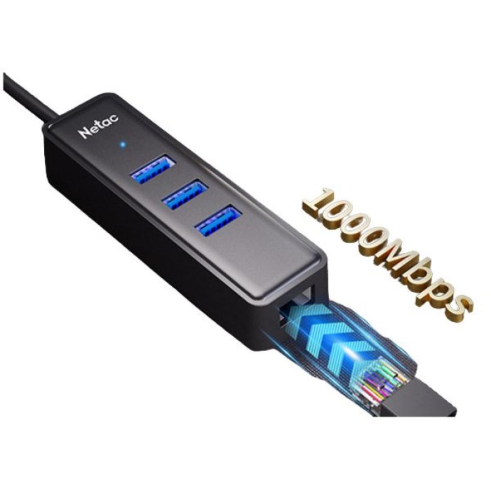 Netac NT08WF12 – 30BK | USB 3.0 Hub with Gigabit Ethernet