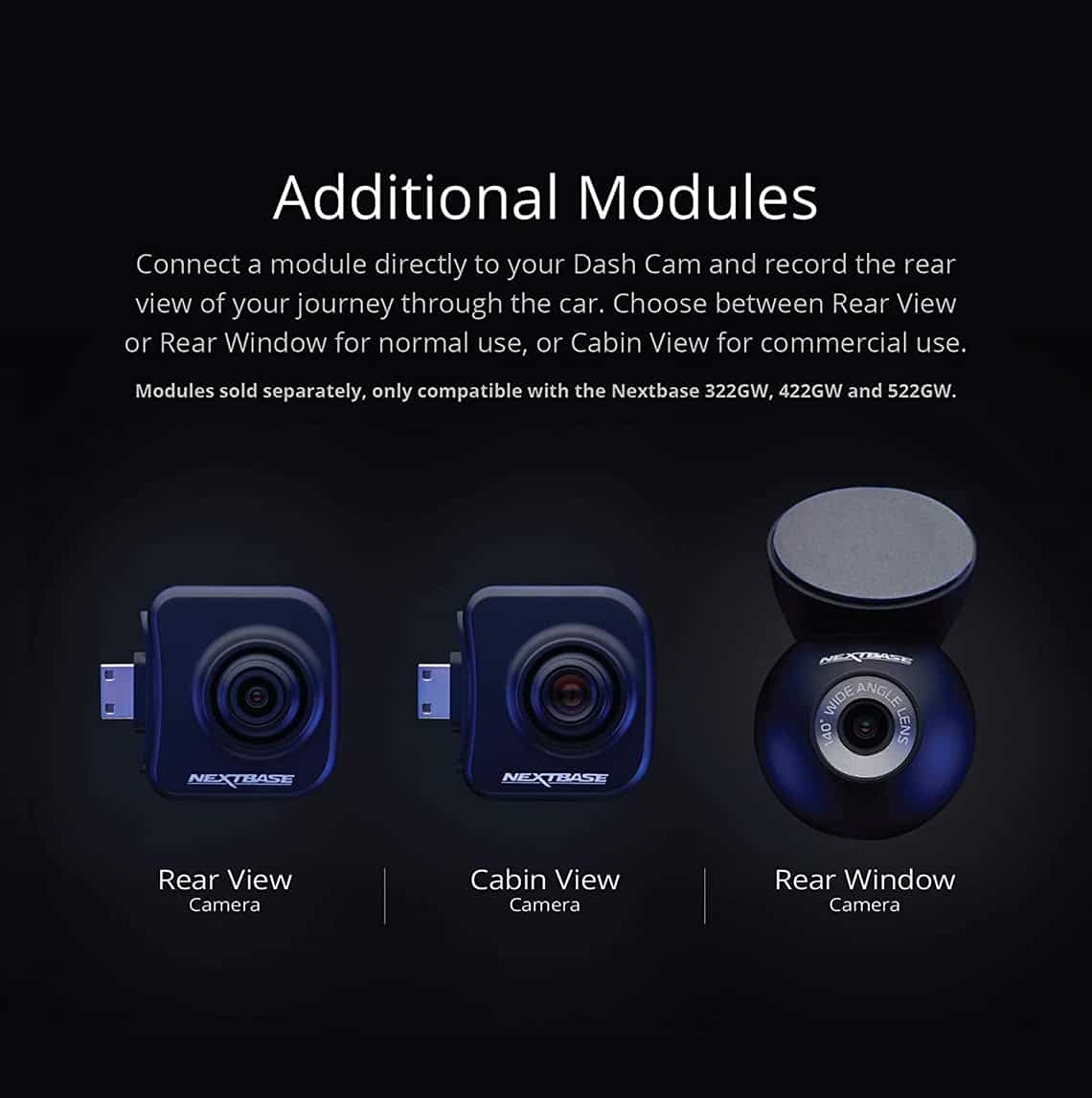 Nextbase 522GW Dash Cam 3″ HD 1440p