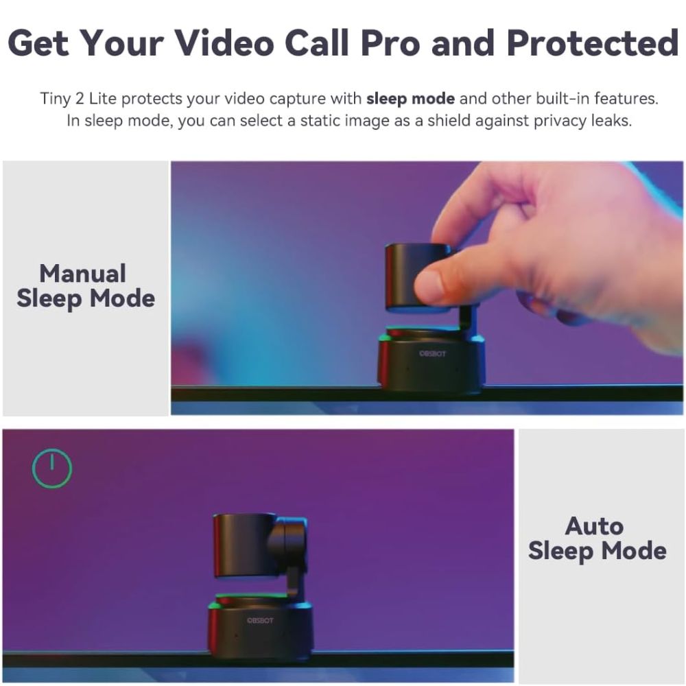 Obsbot Tiny 2 Lite Webcam AI-Powered 4K UHD