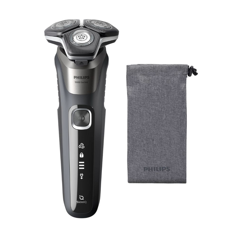 Philips Shaver Series 5000 – Wet and dry electric shaver and soft pouch – S5887/10