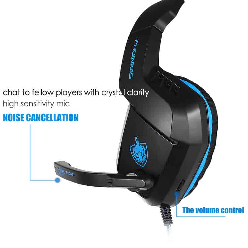 PHOINIKAS H1 Gaming Headphones with Microphone