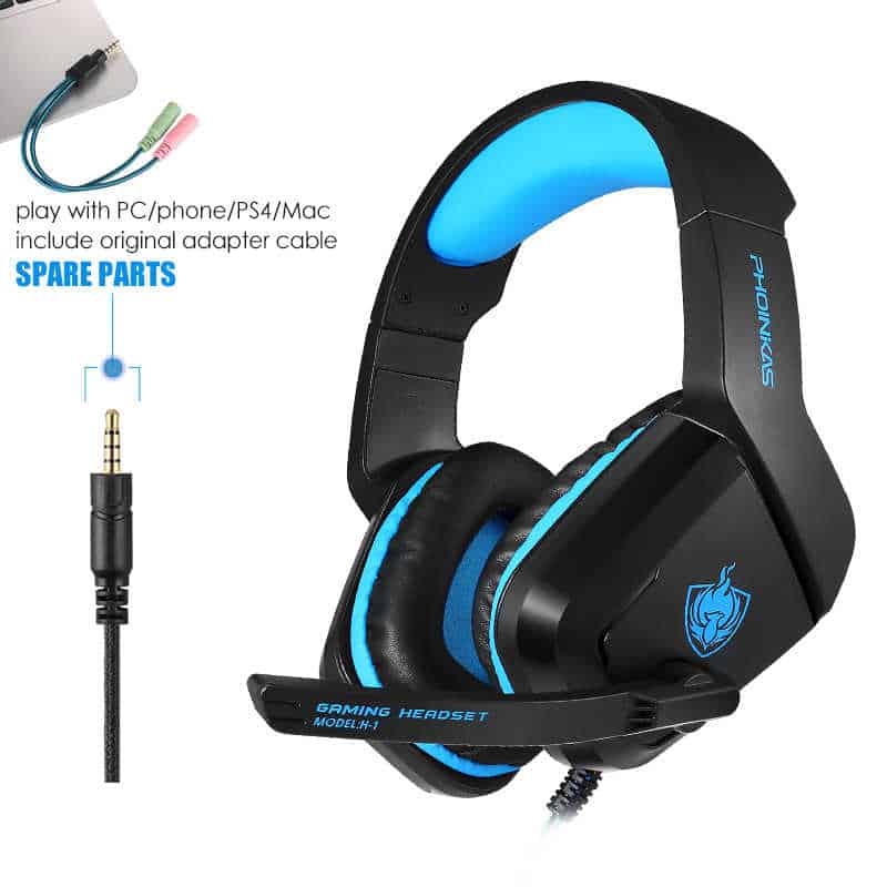 PHOINIKAS H1 Gaming Headphones with Microphone