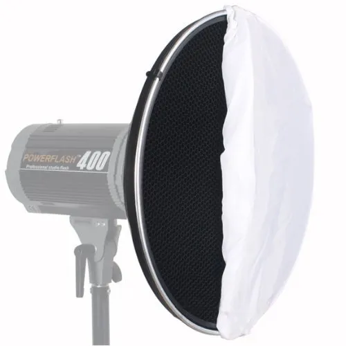 Photo Studio Flash Beauty Dish 42cm S type Honeycomb + White Diffuser
