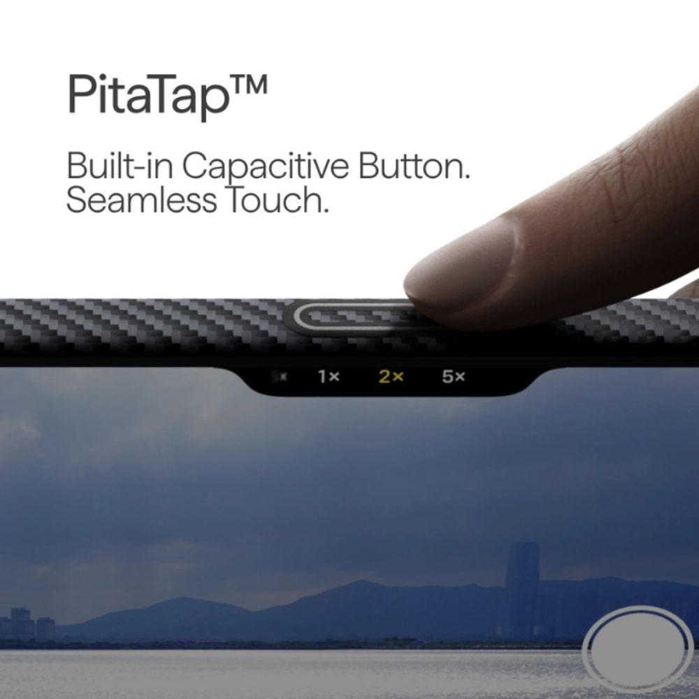 PITAKA iPhone 17 Edge Case (600D Black/Grey-Twill)
