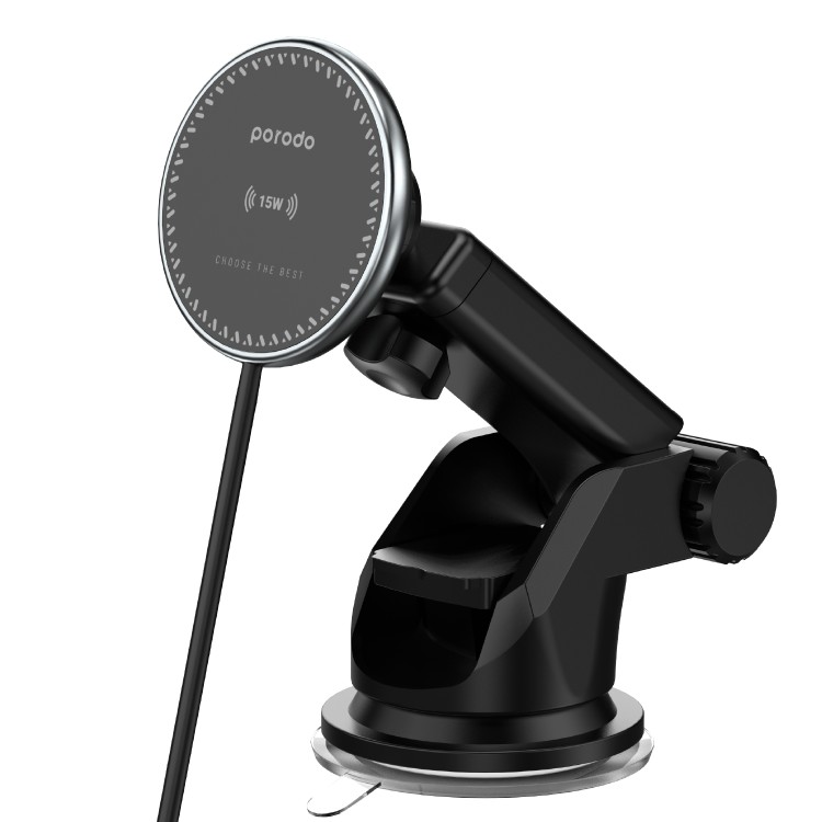 Porodo 3 In 1 Magnetic Car Charger Mount 15W With 20W PD Car Charger