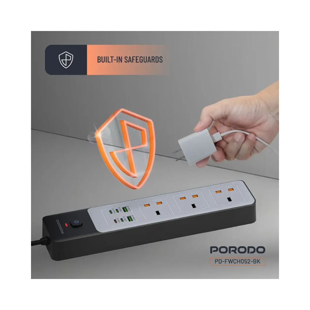 Porodo 3AC | 45W | 300W Power Strip