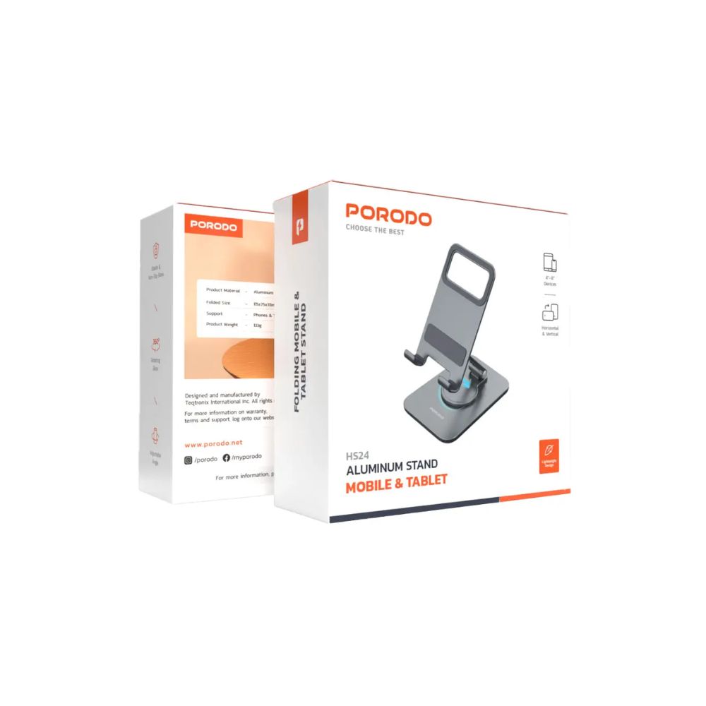 Porodo Aluminum Stand Mobile &amp; Tablet