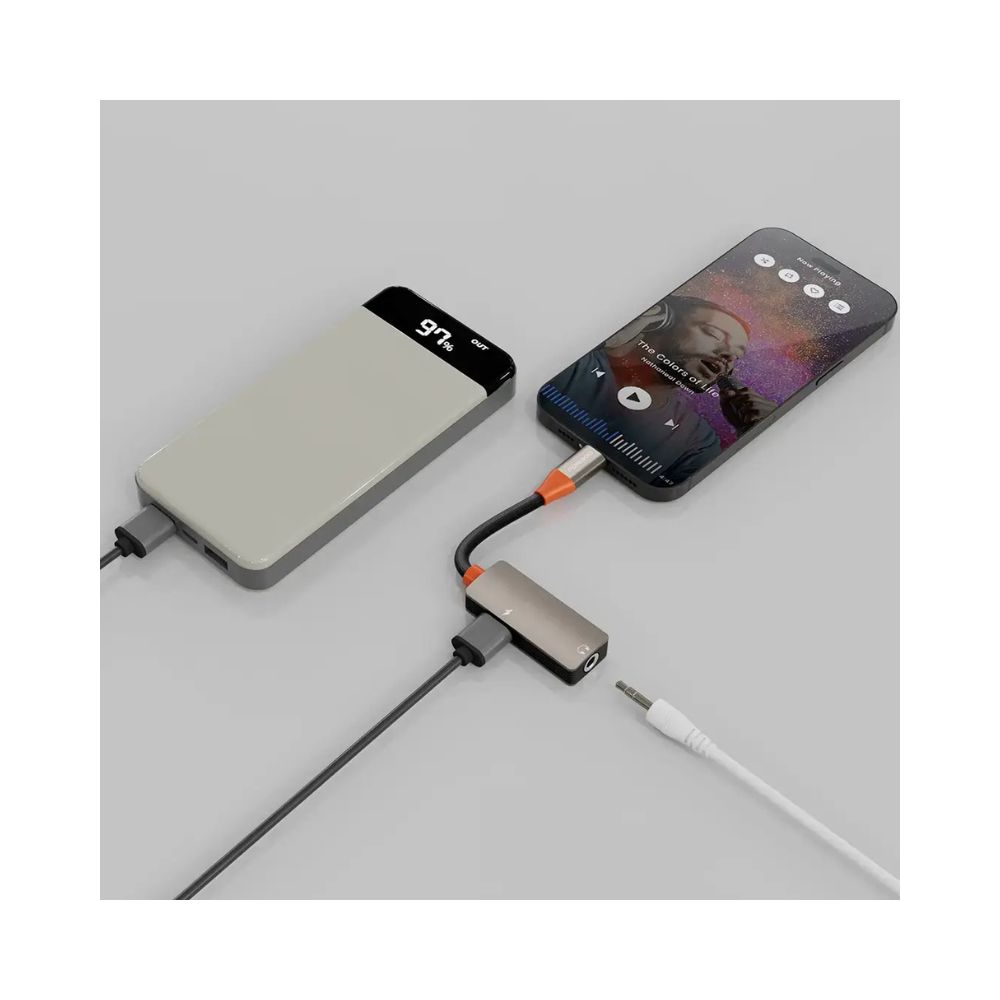 Porodo AudioLink Duo + 3.5 mm Audio & Charge Splitter