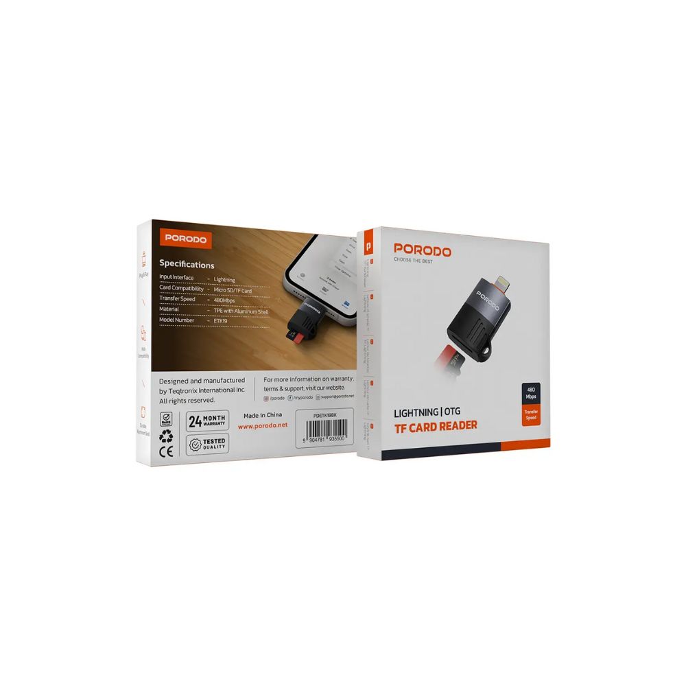 Porodo AudioLink LX Lightning Card Reader