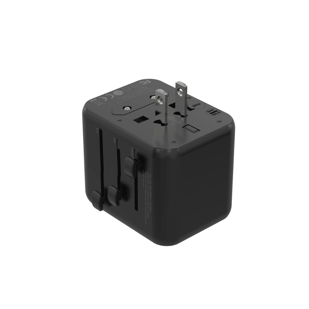 Porodo Dual USB-A Universal Travel Adapter 2.4A