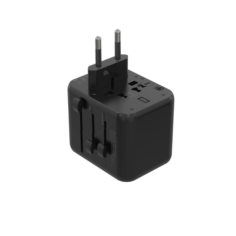 Porodo Dual USB-A Universal Travel Adapter 2.4A