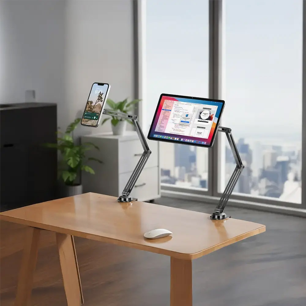 Porodo Foldable 360° Rotatable MagSafe Phone Stand – Black