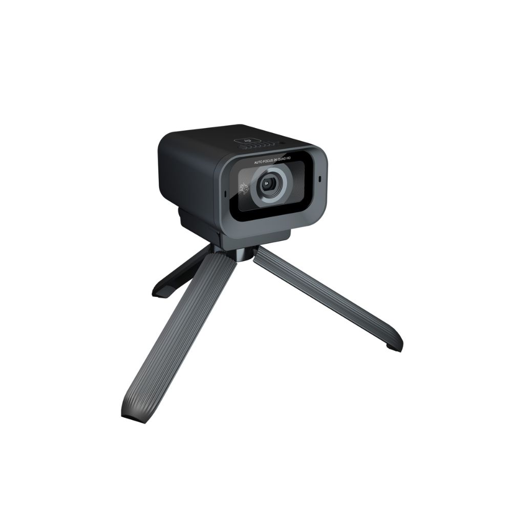 Porodo Gaming 2K 30fps Auto Focus Webcam with in-built Mic and Tripod