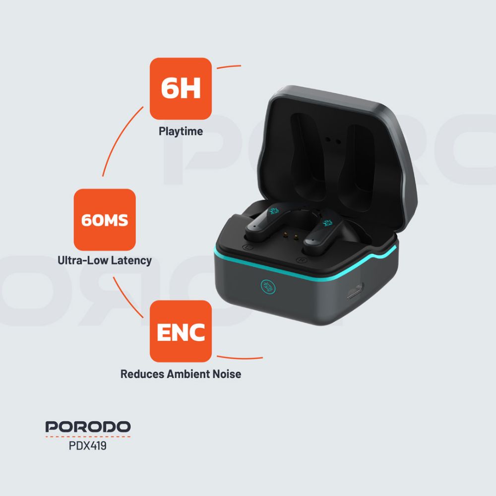 Porodo Gaming Ultra Low-Latency Gaming Earbuds
