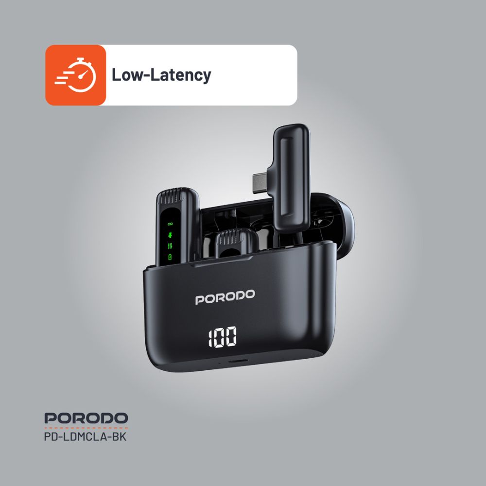 Porodo Lavalier Double Microphone