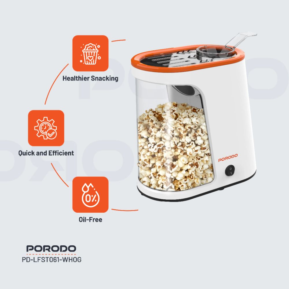Porodo Lifestyle Air-Popped Popcorn Maker