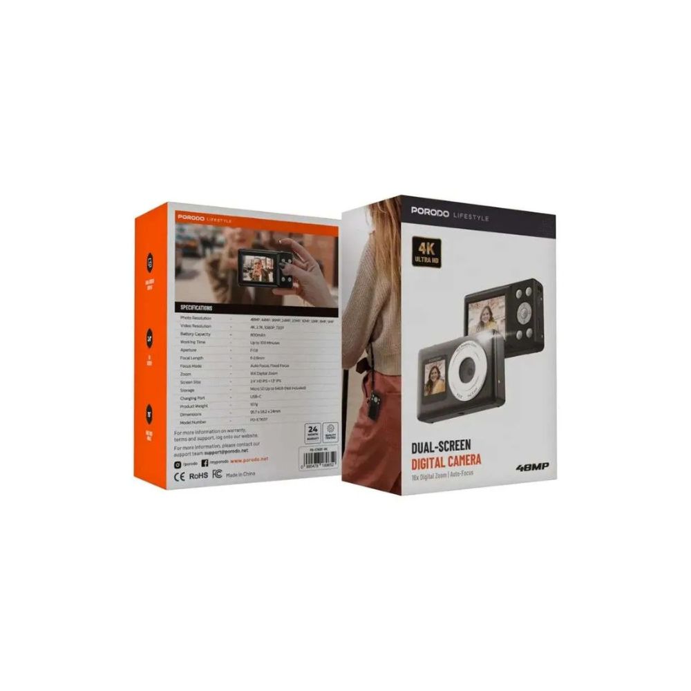 Porodo Lifestyle Dual-Screen Digital Camera