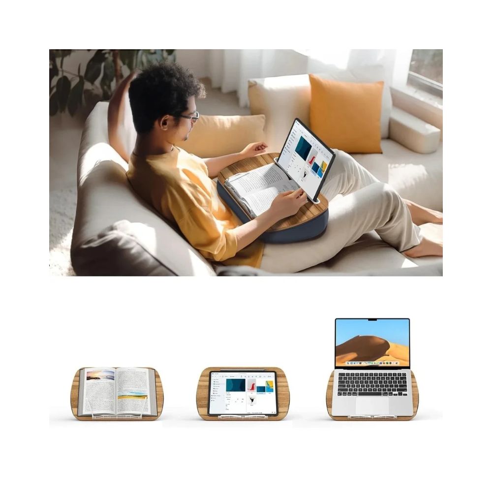 Porodo Lifestyle Laptop Stand with Pillow Base – Grey