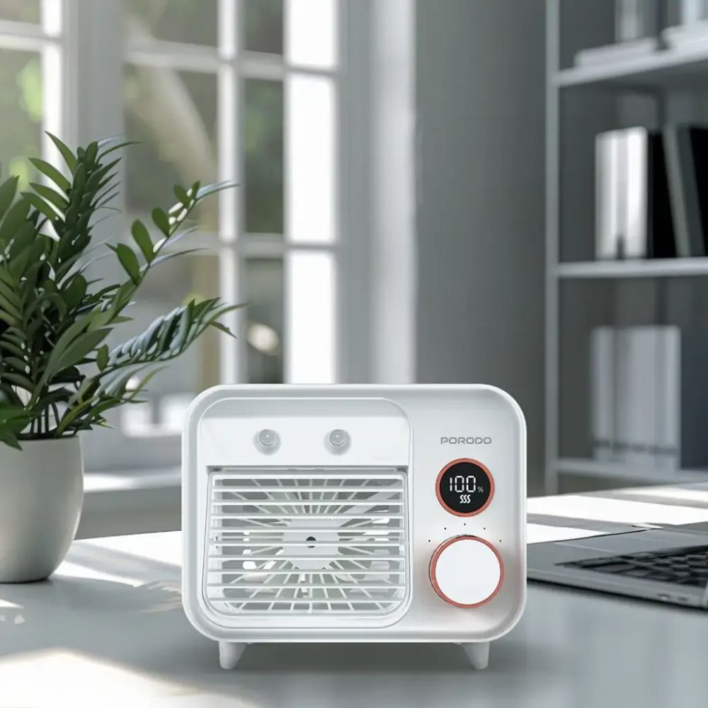 Porodo Lifestyle Mini Mist Fan Desktop Air Cooler – White