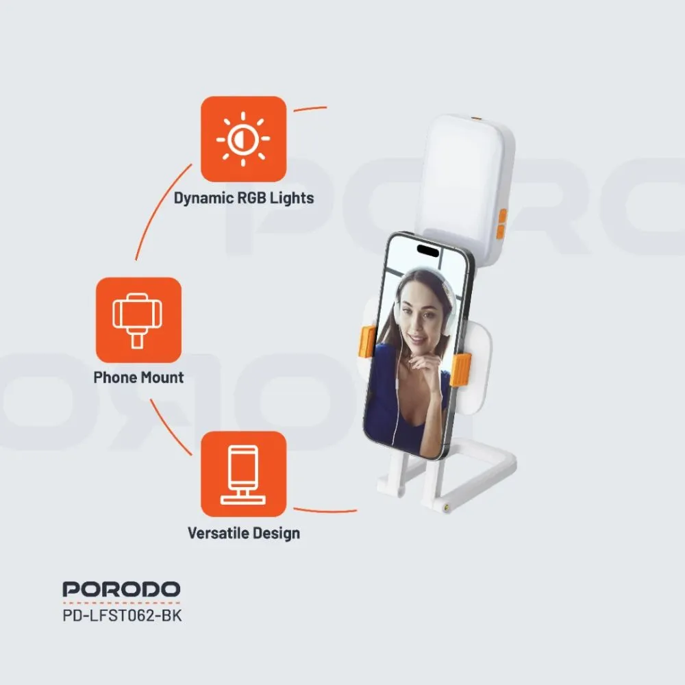 Porodo Lifestyle Phone Stand Fill Light