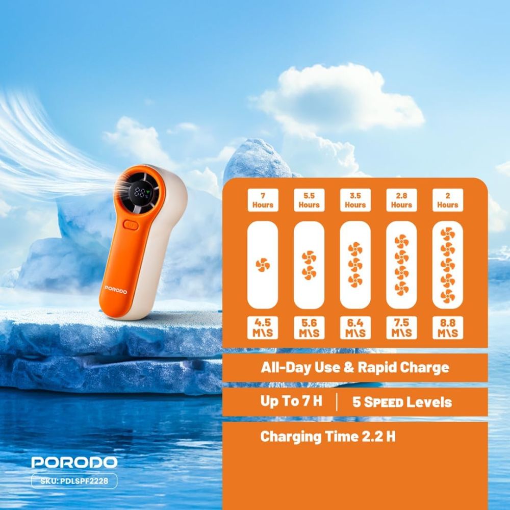 Porodo Lifestyle Pocket Size Handheld Fan 5W
