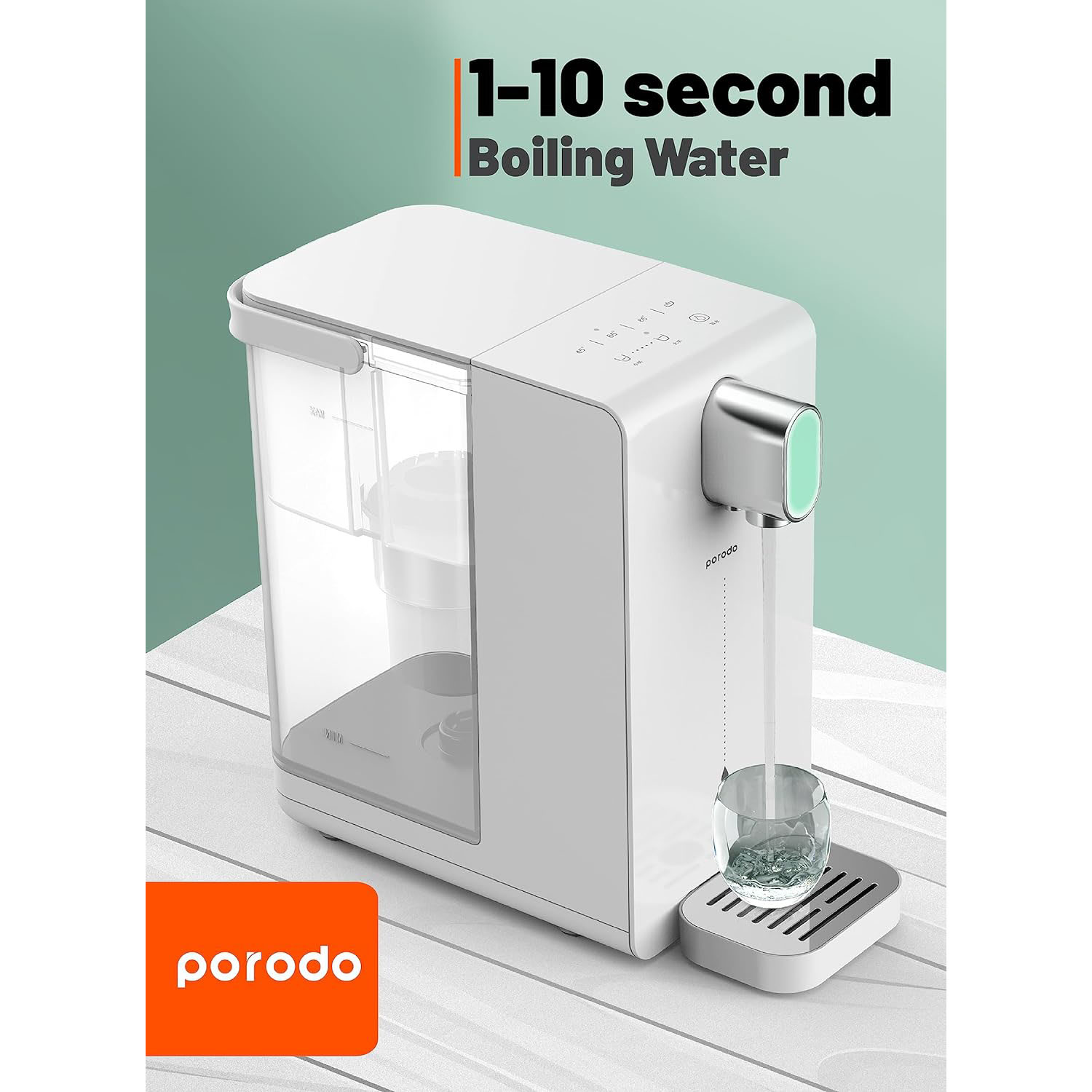 Porodo Lifestyle Instant Hot Water Dispenser With Automatic Ambient Lighting