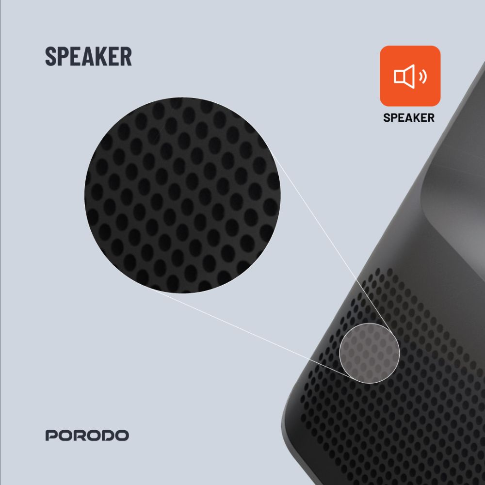PORODO Full HD Portable Projector 2600mAh