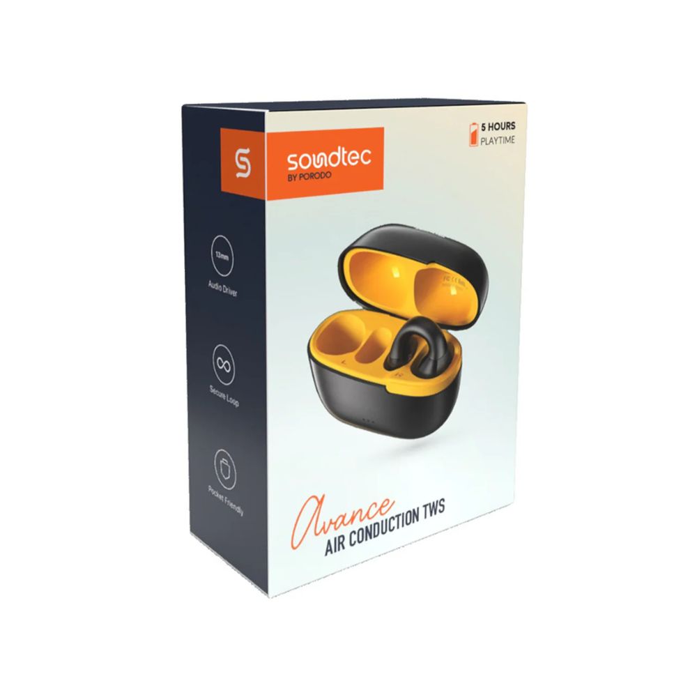 Porodo Soundtec Air Conduction TWS Earbuds – PD-STWLEP019-BKYL