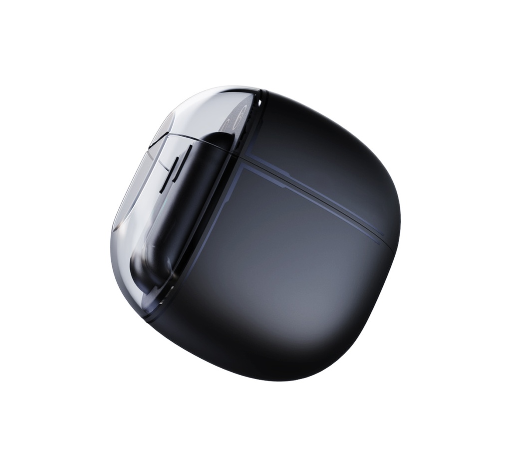 Porodo Soundtec Air Conduction TWS Earbuds with Semi Transparent Case – Black