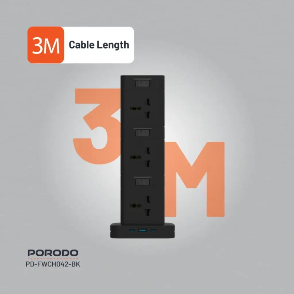 Porodo Three-Story 12AC Power Hub