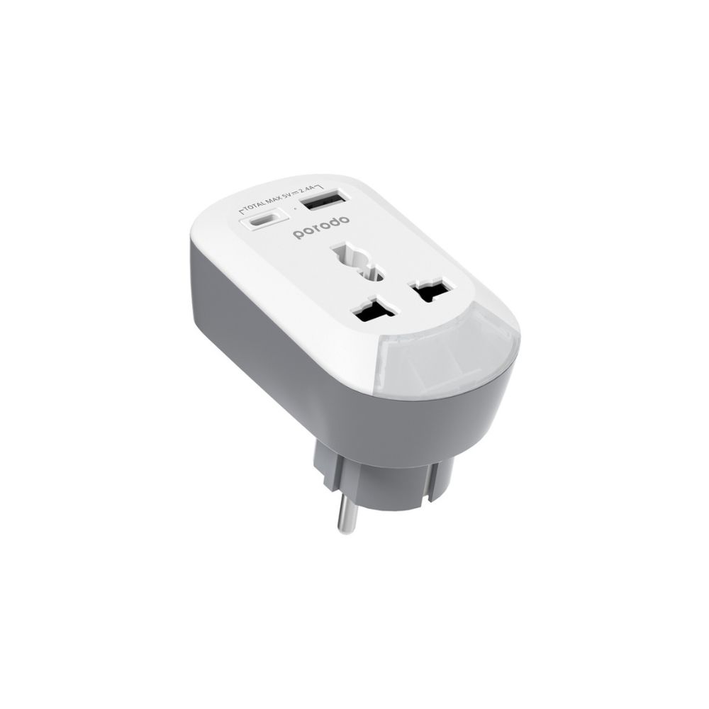 Porodo Universal AC Socket EU Plug Adapter